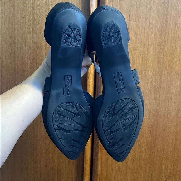 Anne Klein Akorsolo Asymmetrical Pointed Toe Flats iflex Black 8.5 FREE SHIP - Picture 5 of 6